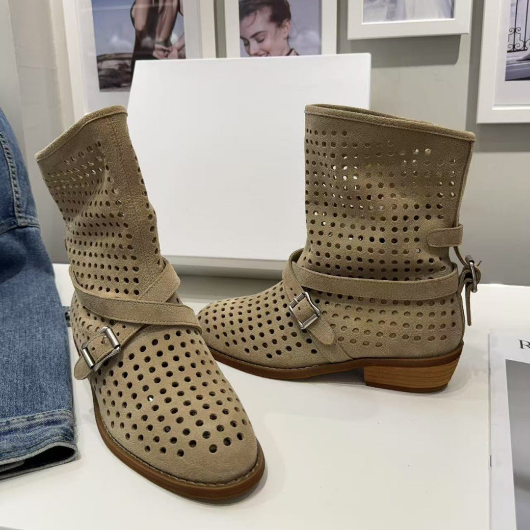 Belt buckle versatile fashion cool boots